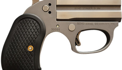 Bond Arms BAHB Honey B  22 LR 2rd Shot 3" Matte Stainless Steel Frame Black Extended B6 Resin Grips