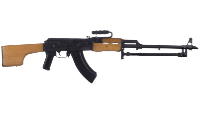 Century Arms RI4988N AES-10B RPK 7.62x39mm 30+1 21.50" Heavy Match Grade Barrel, Black Receiver, Wood Furniture, Clubfoot Style Stock, Carry Handle, Bipod