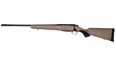 Tikka JRTXRT482 T3x Lite 6.5 Creedmoor 3+1 24.30" Fluted/Threaded, Black Barrel/Rec, Black Webbed Tan Roughtech Synthetic Stock, Interchangeable Grip, Muzzle Brake Left Hand
