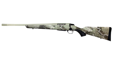 Tikka JRTXVA482 T3x Lite 6.5 Creedmoor 3+1 24.30" Fluted/Threaded, Desert Verde Cerakote Barrel/Rec, Veil Alpine Synthetic Stock, Interchangeable Grip, Muzzle Brake Left Hand