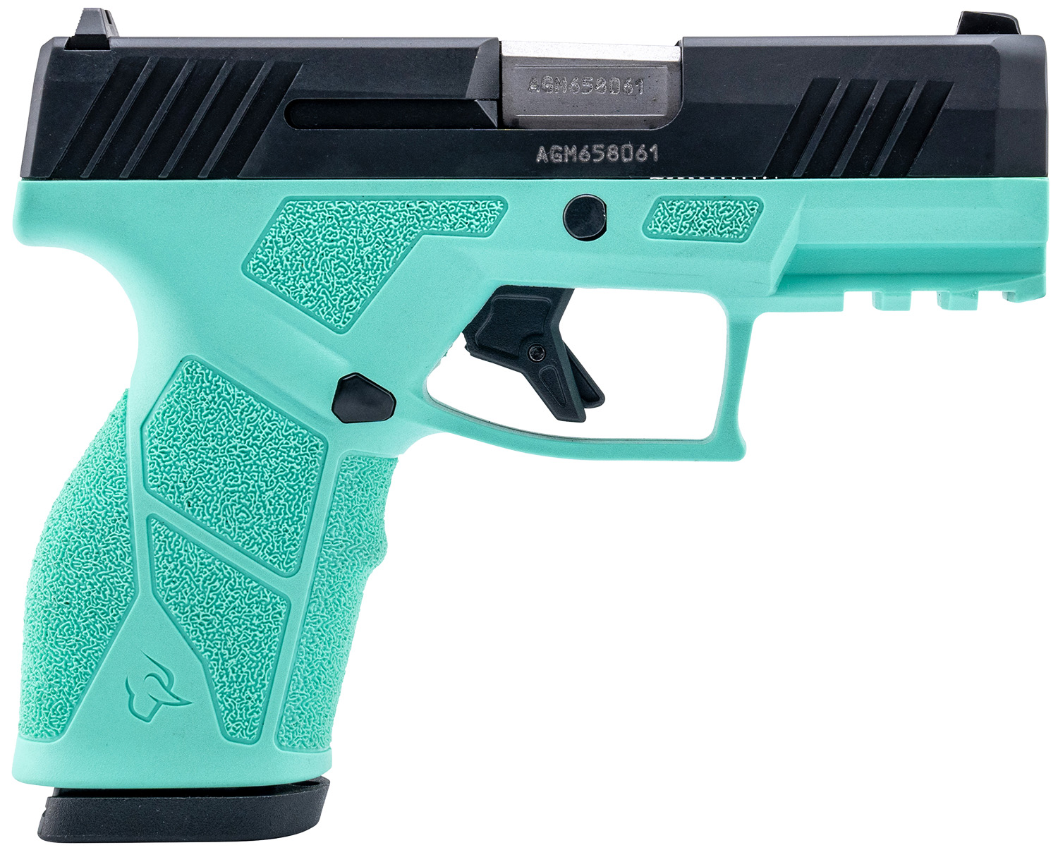 Taurus 1-GX2931C GX2  9mm 13+1 3.37" Matte Stainless Steel Barrel, Matte Black Serrated Stainless Steel Slide, Cyan Polymer Frame w/Picatinny Rail, Polymer Grip