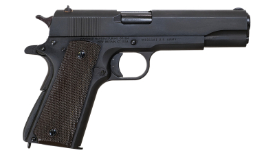 Standard Mfg  1911 Government Full Size Frame 45 ACP 7+1 5" Black Steel Barrel, Black Parkerized Steel Serrated Slide, Black Parkerized Steel Frame w/Beavertail, Textured Grip