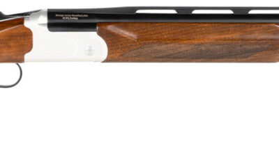 Stevens 23224 555 Compact Trap 12 Gauge 3" 1rd 26" Black Semi-Gloss Vent Rib Barrel, Silver Oiled Turkish Walnut Fixed Adjustable Comb Stock Ambidextrous Hand