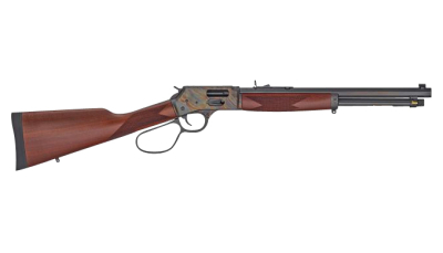 Henry H012GCRCC Big Boy Carbine Side Gate Full Size 45 Colt (Long Colt) 7+1 16.50" Blued Octagon Barrel, Color Case Hardened Steel Receiver, American Walnut Wood Stock Right Hand