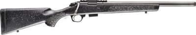Bergara Rifles BMR006 BMR Carbon Fiber Full Size 17 HMR 5+1/10+1 20" Matte Blued Carbon Fiber/Steel Threaded Barrel & Drilled & Tapped Steel Receiver, Fixed Black/Gray Speckled Synthetic Stock