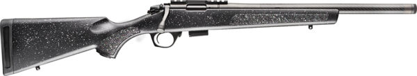 Bergara Rifles BMR006 BMR Carbon Fiber Full Size 17 HMR 5+1/10+1 20" Matte Blued Carbon Fiber/Steel Threaded Barrel & Drilled & Tapped Steel Receiver, Fixed Black/Gray Speckled Synthetic Stock