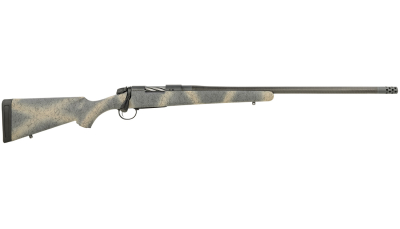 Bergara Rifles B14SM519CF B-14 Ridge Carbon Wilderness 6.5 PRC 2+1 24" Carbon Fiber Wrapped Barrel, Gray Cerakote Steel Receiver, SoftTouch Woodland Camo Fixed American Style Stock, Right Hand