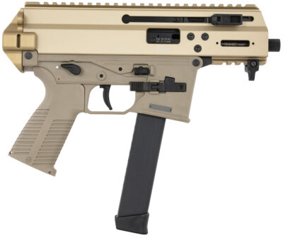 B&T Firearms 36176502GCT APC9K  9mm Luger 33+1 4.30" Black Steel Barrel, Coyote Tan Picatinny Rail Receiver, Brace Adapter, Coyote Polymer Grips, Ambidextrous