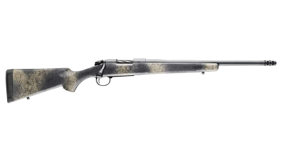 Bergara Rifles B14LM5113 B-14 Wilderness Ridge 7mm PRC 3+1 22" Threaded, Sniper Gray Cerakote Barrel/Rec, SoftTouch Woodland Camo Synthetic Stock, Omni Muzzle Brake