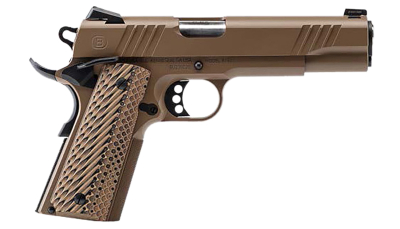 Bersa B19117050DEHB B1911  45 ACP 8+1 5" Stainless Steel Barrel, Flat Dark Earth Serrated Slide, Flat Dark Earth Stainless Steel Frame w/Beavertail, FDE VZ Grip