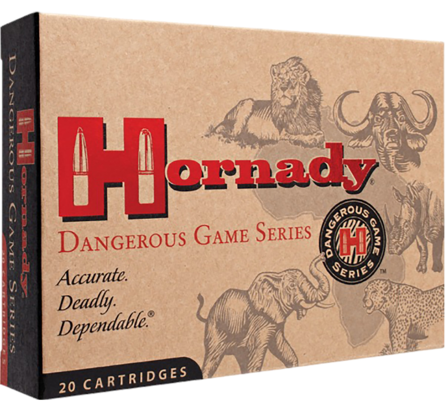 Hornady 8239 Dangerous Game 404Jeffery 400gr Dangerous Game Solid 20 Per Box/6 Case