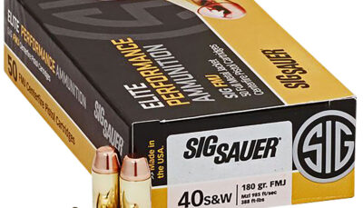 Sig Sauer E40SB250 Elite Ball 40S&W 180gr Full Metal Jacket 50 Per Box/20 Case