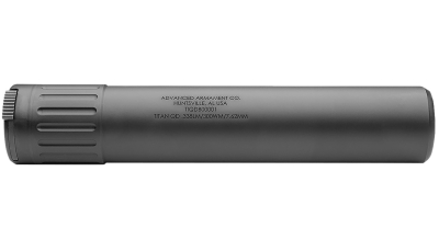 ADVANCED ARMAMENT COMPANY 65041 Silencer Titan-QD 338 Lapua Mag/8.6 Blackout Black Cerakote
