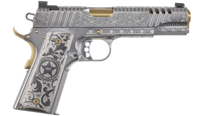 Auto-Ordnance 1911TCAC17 Texas Ranger Special Edition 45 ACP 7+1 5" Gold Plated PVD