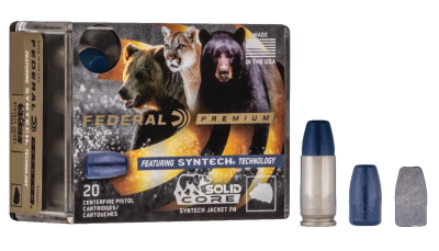 Federal P45SHC1 Premium  45ACP+P 240gr Solid Core Synthetic Flat Nose 20 Per Box/10 Case