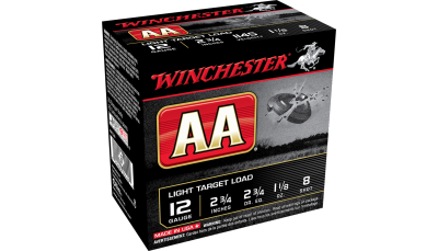Winchester Ammo AA128VP AA Light Target 12Gauge 2.75" 1 1/8oz 8Shot 100 Bx/2 Case *Value Pack