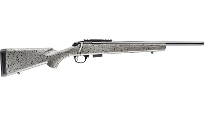 Bergara Rifles BMR005 BMR  Full Size 17 HMR 5+1/10+1 20" Matte Blued Steel Threaded Barrel & Drilled & Tapped Steel Receiver, Fixed Gray/Black Speckled Synthetic Stock