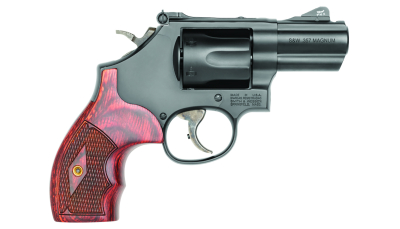 Smith & Wesson 13323 Model 19 Performance Center Carry Comp 357 Mag or 38 S&W Spl +P Blued Carbon Steel 2.50" PowerPort  Barrel, 6rd Cylinder & K-Frame, Tritium Front Night Sight, Custom Wood Grip