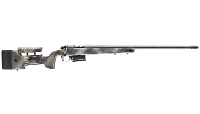 Bergara Rifles B14SM359CF B-14 HMR Carbon Wilderness 6.5 PRC 3+1 24" Carbon Fiber Wrapped Barrel, Woodland Camo Molded with Mini-Chassis Stock, Right Hand