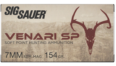 Sig Sauer V7MMSP15420 Venari  7mmRemMag 154gr Soft Point 20 Per Box/10 Case