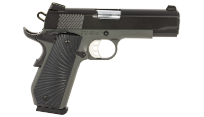 Tisas 10100103 1911 Stingray Carry 45 ACP 8+1 4.25" Stainless Steel Barrel, Black Cerakote Serrated Slide, Dark Gray Cerakote Aluminum Frame w/Beavertail, Black Sunburst G10 Grips