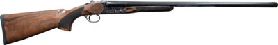 Pointer FT61228HT Side By Side 12 Gauge 3" 2rd 28" Blued Barrel, Color Case Hardened Rec, Fixed Walnut Stock, Bead Sight, 5 Chokes