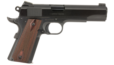 Colt Mfg O1911SE-A1 Government Limited Edition 45 ACP 7+1 5" Blued National Match Barrel, Blued Serrated Steel Slide  & Frame w/Beavertail, Double Diamond Checkered Rosewood Grip, Ambidextrous