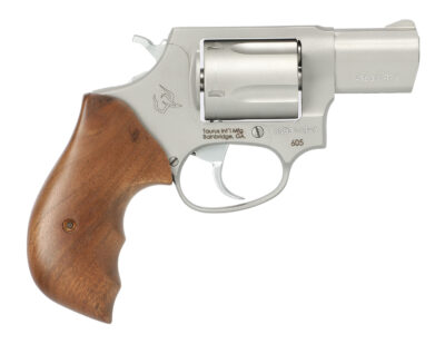Taurus 2-605029TW 605  Small Frame 357 Mag/38 Special +P 5 Shot 2" Matte Stainless Steel Barrel, Cylinder & Frame, Walnut Grips, Transfer Bar Safety
