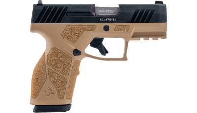 Taurus 1-GX2931T-10 GX2  9mm Luger 10+1 3.37" Matte Stainless Steel Barrel, Matte Black Serrated Stainless Steel Slide, Tan Polymer Frame w/Picatinny Rail, Polymer Grip