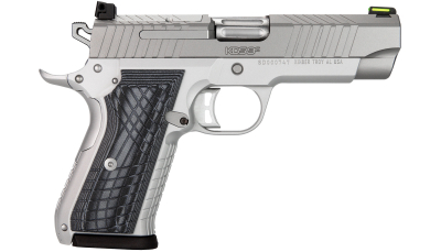 Kimber Mfg.,inc 3100012 KDS9C  9mm 15+1 4.09" KimPro Silver  Front and Rear Serrations Stainless Steel Slide Gray and Black G10 Crosshatch Grip