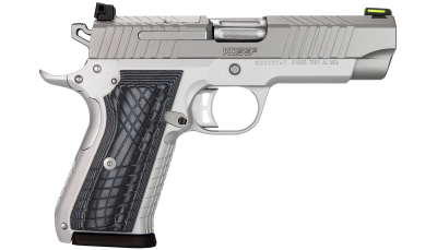 Kimber Mfg.,inc 3100013 KDS9C  9mm 10+1 4.09" KimPro Silver  Front and Rear Serrations Stainless Steel Slide Gray and Black G10 Crosshatch Grip
