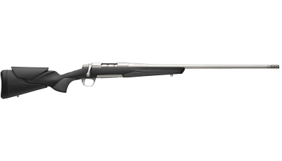 Browning 036008294 X-Bolt 2 Hunter Full Size 6.5 PRC 3+1 24" Stainless Steel Threaded Barrel, Drilled & Tapped Stainless Steel Receiver, Adj Vari-Tech Black Composite Stock w/Adjustable Comb & LOP
