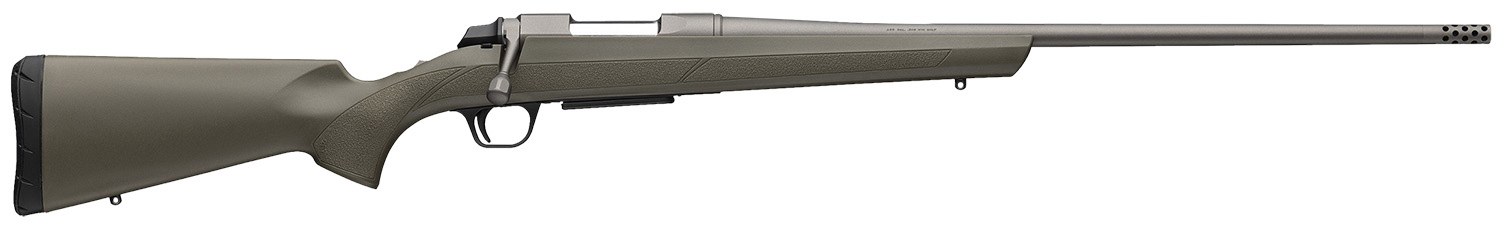 Browning 035842229 AB3 300 Win Mag 3+1 26" Tungsten Cerakote Threaded Sporter Barrel, & Drilled & Tapped Steel Receiver, Fixed w/Textured Grip Panels OD Green Composite Stock