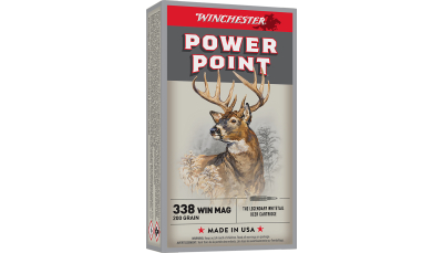Winchester Ammo X3381 Power-Point  338WinMag 200gr 20 Per Box/10 Case