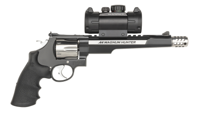 Smith & Wesson 170318 Performance Center 629 Hunter 44 Rem Mag 6rd 7.50" Stainless Steel Black Stainless Steel Black Polymer Grip