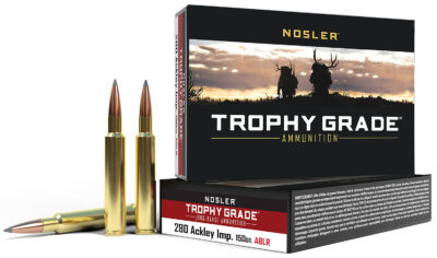 Nosler 60116 Trophy Grade Long-Range 280Ackley Improved 150gr Nosler Spitzer AccuBond Long Range 20 Per Box/10 Case