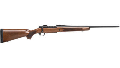 Mossberg 27890 Patriot  Full Size 30-06 Springfield 5+1 22" Matte Blued Fluted Barrel, Drilled & Tapped Matte Blued Stainless Steel Receiver, Walnut Fixed Stock, Right Hand