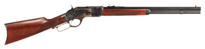 Taylors & Company 550220COM 1873 Comanchero 357 Mag Caliber with 10+1 Capacity, 20" Blued Barrel, Color Case Hardened Metal Finish & Checkered Walnut Stock Right Hand (Full Size)