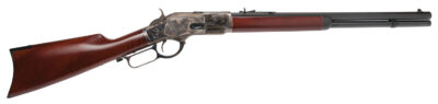 Cimarron CA281 1873 Short Full Size 45 Colt (Long Colt) 10+1 20" Blued Octagon Barrel, Color Case Hardened Stainless Steel Receiver, Walnut Fixed Stock, Right Hand