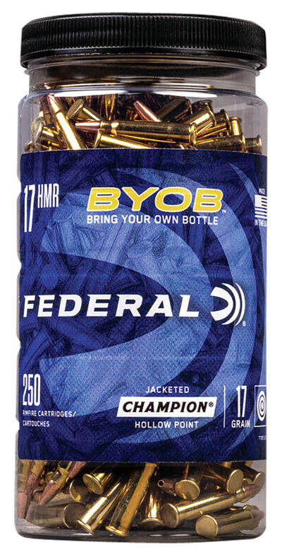 Federal 770BTL250 Champion Training BYOB 17HMR 17gr Speer TNT Jacketed Hollow Point 250 Per Box/8 Case