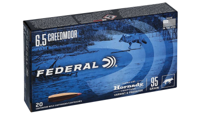 Federal V65CRDVM95 Varmint & Predator  6.5Creedmoor 95gr Hornady V-Max 20 Per Box/10 Case