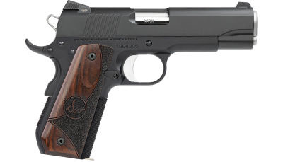 Dan Wesson 01838 Guardian  38 Super 9+1 4.25" Stainless Steel Barrel, Black Duty Serrated Stainless Steel Slide, Black Aluminum Frame w/Beavertail, Wood Grip, Ambidextrous