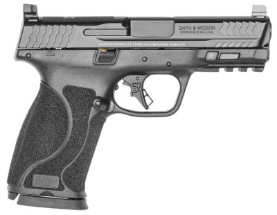 Smith & Wesson 13389 M&P M2.0  Full Size 10mm Auto 15+1, 4" Black Armornite Stainless Steel Barrel, Optic Cut/Serrated Stainless Steel Slide, Matte Black Polymer Frame w/Picatinny Rail