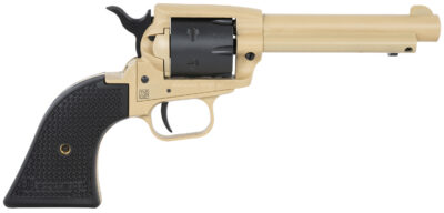 Heritage Mfg SRR22V4 Rough Rider  22 LR 6 Shot 4.75" Sabre Sand Cerakote Steel Barrel, Sabre Sand Cerakote Steel Frame, Black Satin Cylinder, Black Polymer Grip, Hammer/Thumb Safety, Exposed Hammer