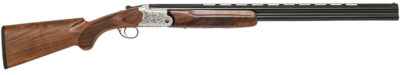 Chiappa Firearms 930378 202AE  12 Gauge Break Open 3" 2 28" Black Chrome Lined Vent Rib Barrel, Nickel-Plated Engraved Aluminum Receiver, Fixed Walnut Stock