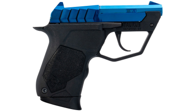 Taurus 1-22TUC13BL 22TUC  Micro-Compact Frame 22 LR 9+1 2.50" Polished Blue PVD Steel Tip-Up Barrel, Blue PVD Serrated Stainless Steel Slide, Black Polymer Frame, Black Polymer Grip
