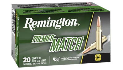Remington Ammunition 21485 Premier Match 308Win 168gr Sierra MatchKing BTHP 20 Per Box/10 Case