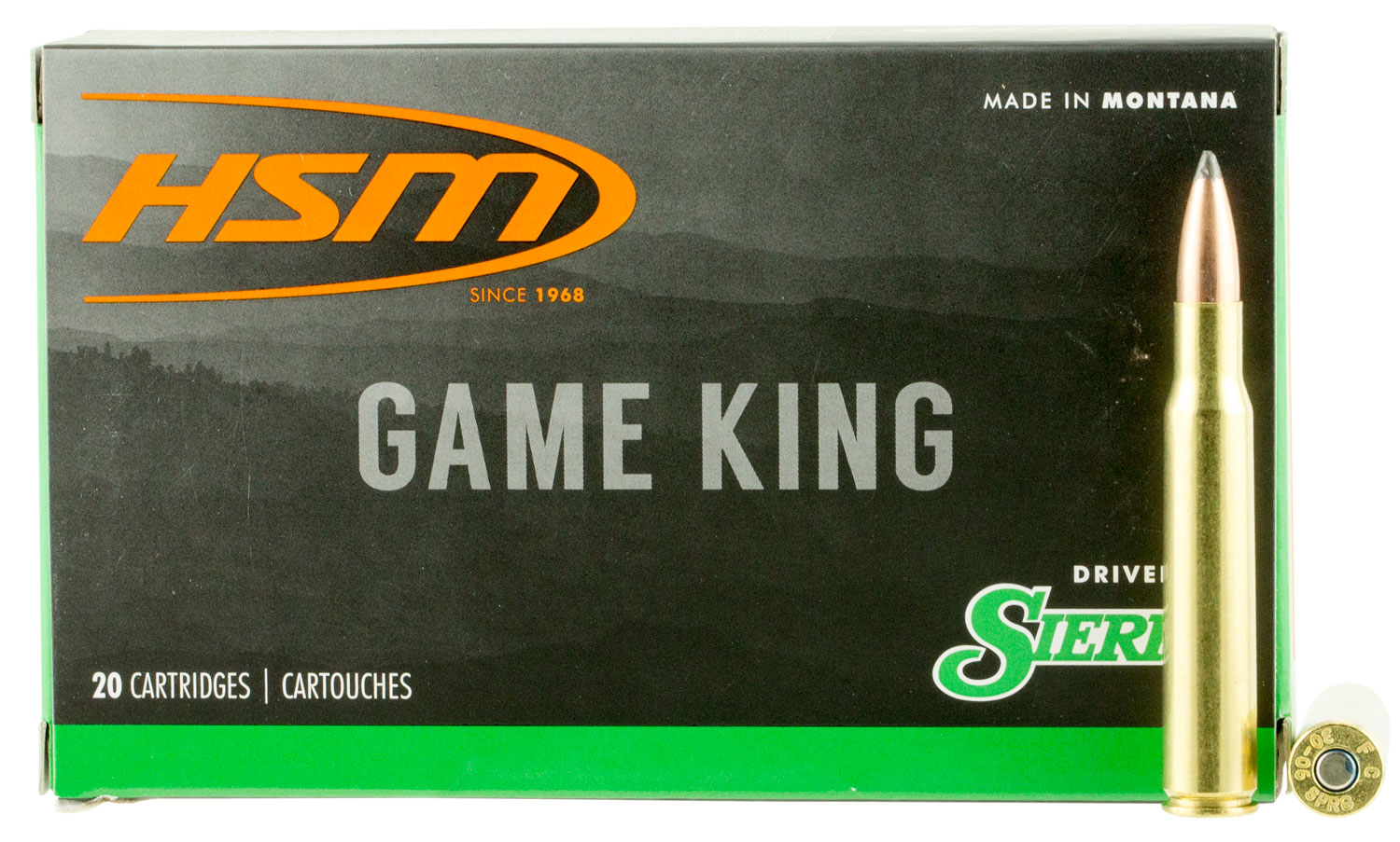 HSM 300RUM12N Game King 300 RUM 165 gr Sierra GameKing Spitzer Boat Tail 20 Per Box/ 20 Case