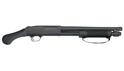 Mossberg 50659 590 Shockwave 12 Gauge Pump 3" 5+1 14" Blued Heavy-Walled Barrel, Blued Stainless Steel Receiver Drilled & Tapped, Black Raptor Birdshead Grip