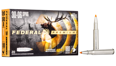 Federal P3006TT1 Premium  30-06Springfield 180gr Trophy Bonded Tip 20 Per Box/10 Case